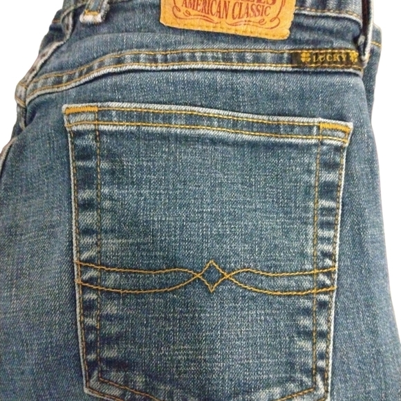 Lucky Brand Retro Dungarees Boot Cut Jeans Size 8/29 - Picture 5 of 8